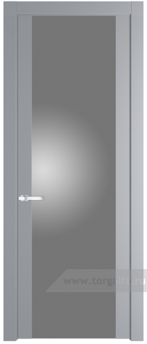 Дверь со стеклом ProfilDoors 1.7P Lacobel Серебряный лак (Смоки (RAL 870-02))