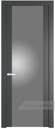 Дверь со стеклом ProfilDoors 1.7P Lacobel Серебряный лак (Графит (Pantone 425С))