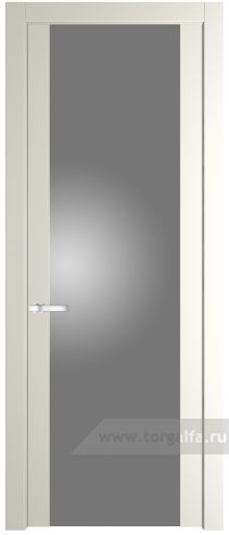 Дверь со стеклом ProfilDoors 1.7P Lacobel Серебряный лак (Перламутр белый)