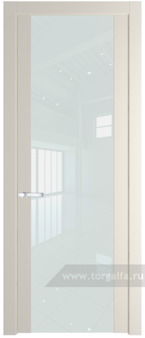 Дверь со стеклом ProfilDoors 1.7P Lacobel Белый лак (Кремовая Магнолия (RAL 120-04))