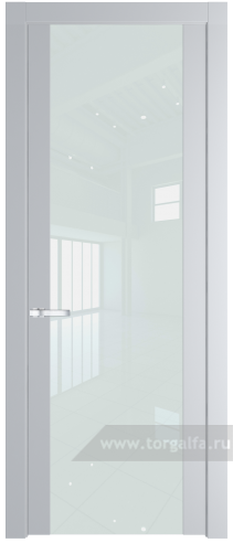 Дверь со стеклом ProfilDoors 1.7P Lacobel Белый лак (Лайт Грей (RAL 870-01))