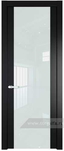 Дверь со стеклом ProfilDoors 1.7P Lacobel Белый лак (Блэк)