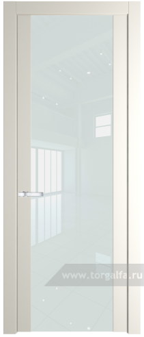Дверь со стеклом ProfilDoors 1.7P Lacobel Белый лак (Перламутр белый)