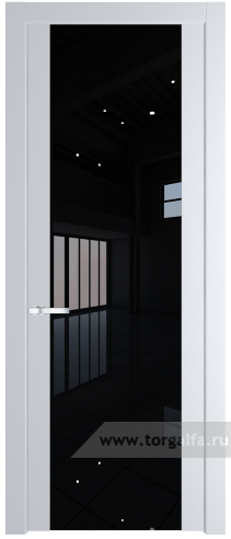 Дверь со стеклом ProfilDoors 1.7P Lacobel Черный лак (Вайт (RAL 110 96 02))