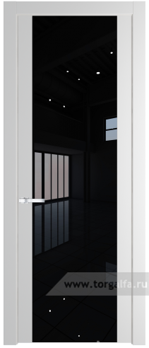 Дверь со стеклом ProfilDoors 1.7P Lacobel Черный лак (Крем Вайт (RAL 120-02))