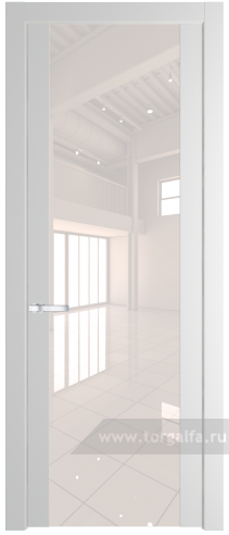 Дверь со стеклом ProfilDoors 1.7P Lacobel Перламутровый лак (Крем Вайт (RAL 120-02))