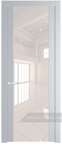 Дверь со стеклом ProfilDoors 1.7P Lacobel Перламутровый лак (Лайт Грей (RAL 870-01))