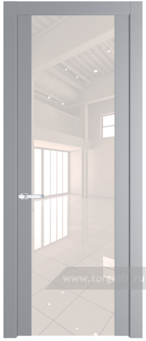 Дверь со стеклом ProfilDoors 1.7P Lacobel Перламутровый лак (Смоки (RAL 870-02))