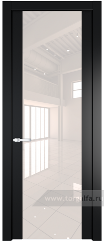 Дверь со стеклом ProfilDoors 1.7P Lacobel Перламутровый лак (Блэк)