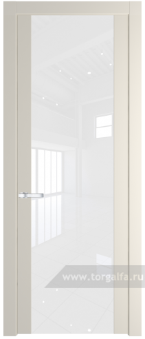 Дверь со стеклом ProfilDoors 1.7P Лак классик (Кремовая Магнолия (RAL 120-04))