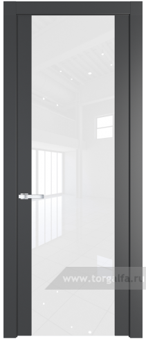 Дверь ProfilDoors Межкомнатная черная дверь 1.7P Лак классик (Графит (Pantone 425С))