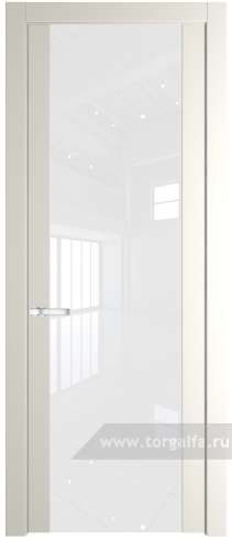 Дверь со стеклом ProfilDoors 1.7P Лак классик (Перламутр белый)