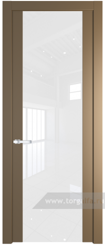 Дверь со стеклом ProfilDoors 1.7P Лак классик (Перламутр золото)