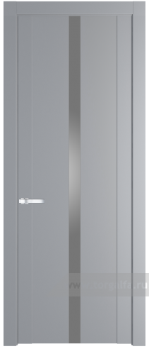 Дверь со стеклом ProfilDoors 1.8P Lacobel Серебряный лак (Смоки (RAL 870-02))