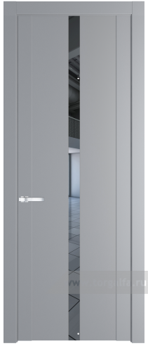 Дверь со стеклом ProfilDoors 1.8P Зеркало (Смоки (RAL 870-02))