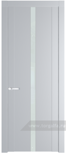 Дверь со стеклом ProfilDoors 1.8P Lacobel Белый лак (Лайт Грей (RAL 870-01))