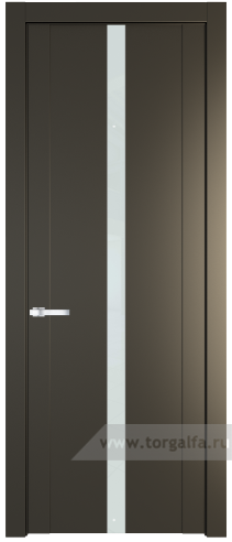 Дверь со стеклом ProfilDoors 1.8P Lacobel Белый лак (Перламутр бронза)