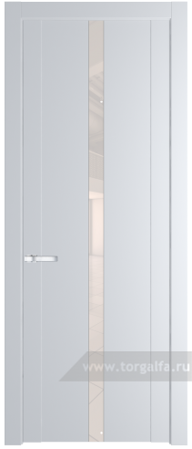 Дверь со стеклом ProfilDoors 1.8P Lacobel Перламутровый лак (Вайт (RAL 110 96 02))