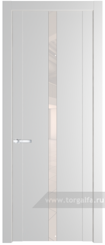 Дверь со стеклом ProfilDoors 1.8P Lacobel Перламутровый лак (Крем Вайт (RAL 120-02))