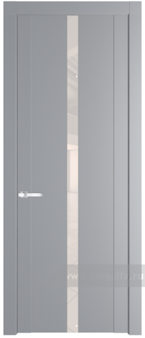 Дверь со стеклом ProfilDoors 1.8P Lacobel Перламутровый лак (Смоки (RAL 870-02))
