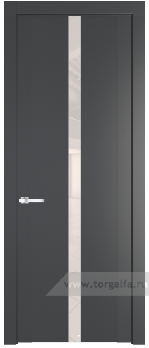 Дверь со стеклом ProfilDoors 1.8P Lacobel Перламутровый лак (Графит (Pantone 425С))