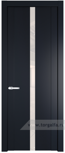 Дверь со стеклом ProfilDoors 1.8P Lacobel Перламутровый лак (Нэви Блу (RAL 7016))