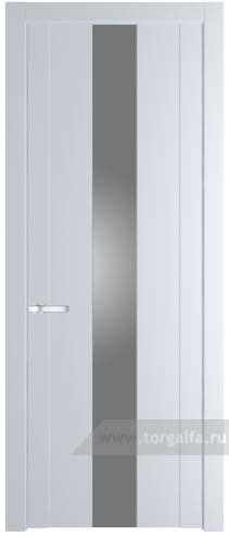 Дверь со стеклом ProfilDoors 1.9P Lacobel Серебряный лак (Вайт (RAL 110 96 02))