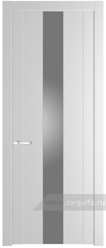 Дверь со стеклом ProfilDoors 1.9P Lacobel Серебряный лак (Крем Вайт (RAL 120-02))