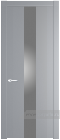 Дверь со стеклом ProfilDoors 1.9P Lacobel Серебряный лак (Смоки (RAL 870-02))