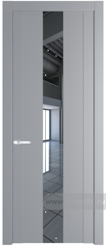 Дверь со стеклом ProfilDoors 1.9P Зеркало (Смоки (RAL 870-02))
