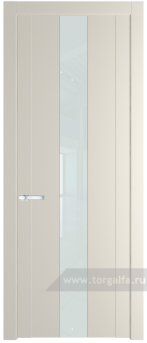 Дверь со стеклом ProfilDoors 1.9P Lacobel Белый лак (Кремовая Магнолия (RAL 120-04))