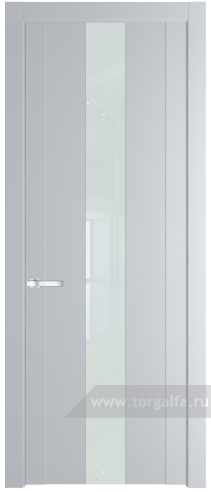 Дверь со стеклом ProfilDoors 1.9P Lacobel Белый лак (Лайт Грей (RAL 870-01))