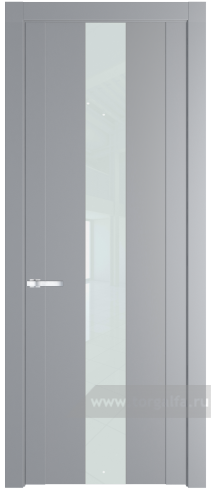 Дверь со стеклом ProfilDoors 1.9P Lacobel Белый лак (Смоки (RAL 870-02))