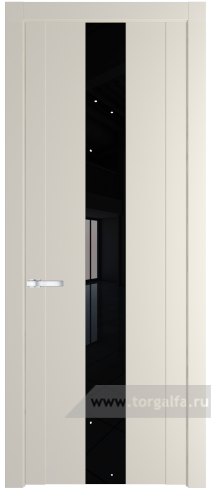Дверь со стеклом ProfilDoors 1.9P Lacobel Черный лак (Кремовая Магнолия (RAL 120-04))
