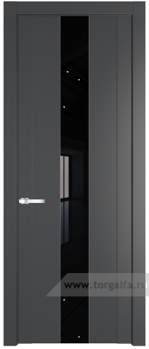 Дверь со стеклом ProfilDoors 1.9P Lacobel Черный лак (Графит (Pantone 425С))