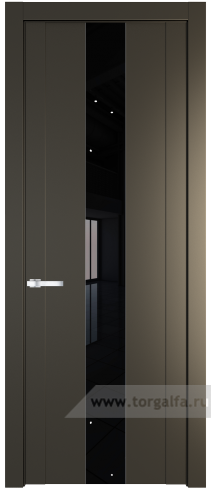 Дверь со стеклом ProfilDoors 1.9P Lacobel Черный лак (Перламутр бронза)