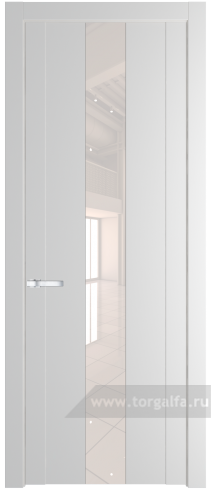 Дверь со стеклом ProfilDoors 1.9P Lacobel Перламутровый лак (Крем Вайт (RAL 120-02))
