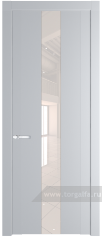 Дверь со стеклом ProfilDoors 1.9P Lacobel Перламутровый лак (Лайт Грей (RAL 870-01))