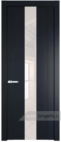 Дверь со стеклом ProfilDoors 1.9P Lacobel Перламутровый лак (Нэви Блу (RAL 7016))