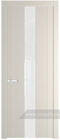 Дверь со стеклом ProfilDoors 1.9P Лак классик (Кремовая Магнолия (RAL 120-04))