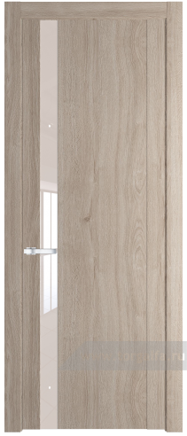 Дверь со стеклом ProfilDoors 1.2N Lacobel Перламутровый лак (Дуб Сонома)