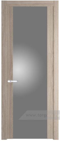 Дверь со стеклом ProfilDoors 1.7N Lacobel Серебряный лак (Дуб Сонома)
