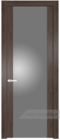 Дверь со стеклом ProfilDoors 1.7N Lacobel Серебряный лак (Дуб Тобакко)