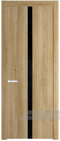 Дверь со стеклом ProfilDoors 1.8N Lacobel Черный лак (Дуб Карамель)