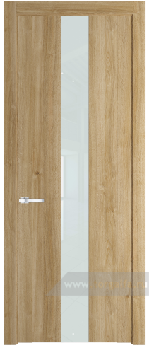 Дверь со стеклом ProfilDoors 1.9N Lacobel Белый лак (Дуб Карамель)