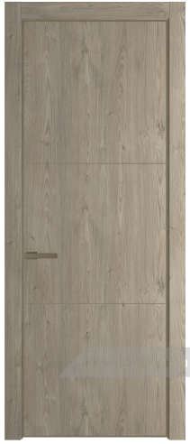 Глухая дверь ProfilDoors 13NE с кромкой Шампань (Каштан темный)