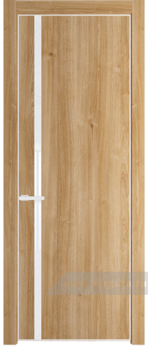 Дверь со стеклом ProfilDoors 21NE Лак классик с кромкой Белый матовый RAL9003 (Дуб Карамель)