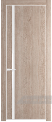 Дверь со стеклом ProfilDoors 21NE Лак классик с кромкой Белый матовый RAL9003 (Дуб Сонома)