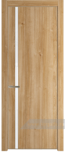 Дверь со стеклом ProfilDoors 21NE Лак классик с кромкой Никель матовый (Дуб Карамель)