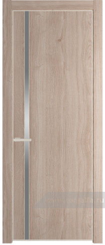 Дверь со стеклом ProfilDoors 21NE Lacobel Серебряный лак с кромкой Вайт (Дуб Сонома)